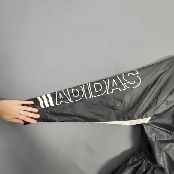 Adidas Lightweight Hooded Windbreaker Running Jacket Black XS - Picture 4 of 10